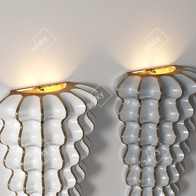 Luxury Italian Corbett Esperanza Sconce 3D model image 3