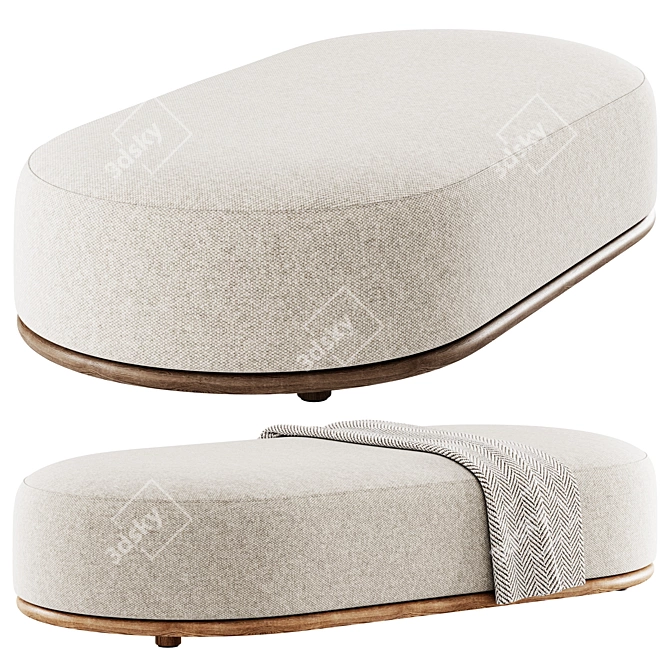 Aesthetic Cask XL Ottoman 3D model image 1