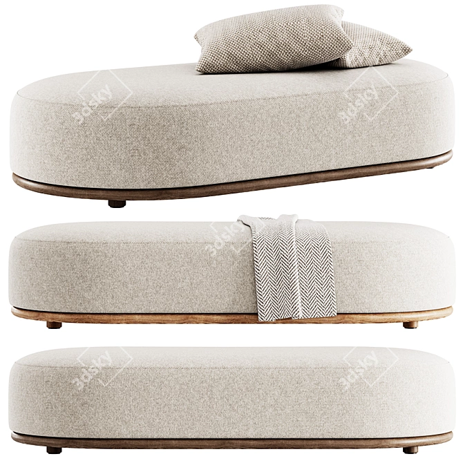 Aesthetic Cask XL Ottoman 3D model image 2
