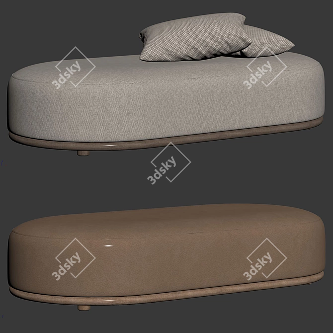 Aesthetic Cask XL Ottoman 3D model image 7