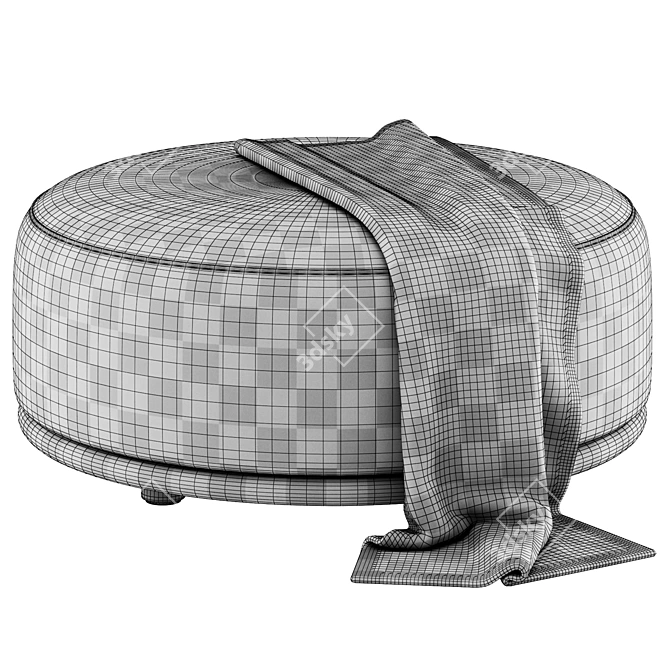 Luxurious Cask Pouf by Expormim 3D model image 3