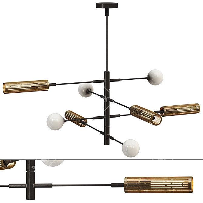 Adjustable Sway Chandelier Light 3D model image 6