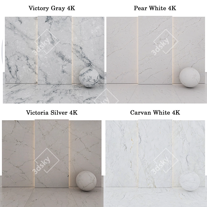 Luxury Marble Tile Collection 3D model image 2