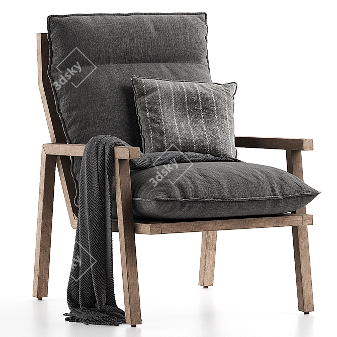 Stylish Stellan Armchair 2016 3D model image 1