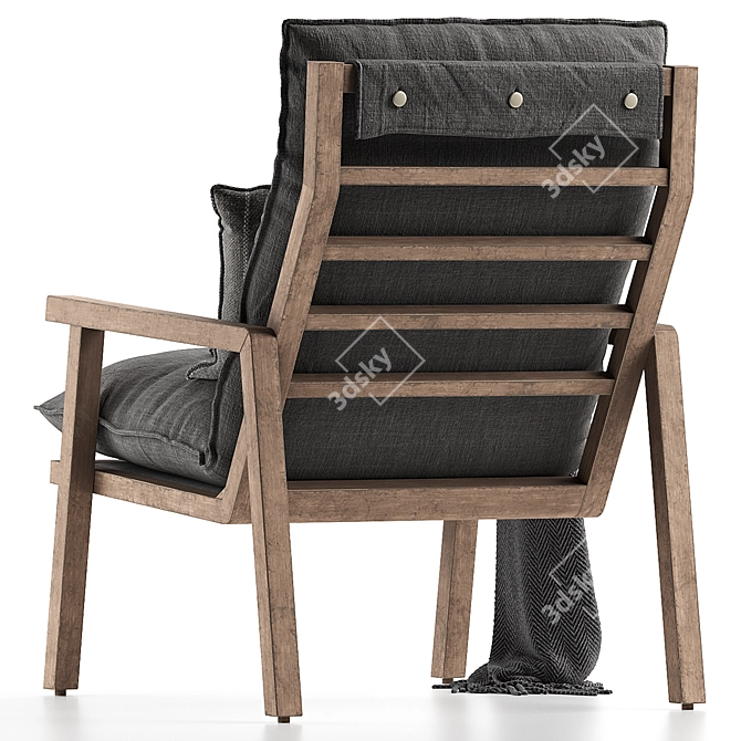 Stylish Stellan Armchair 2016 3D model image 2