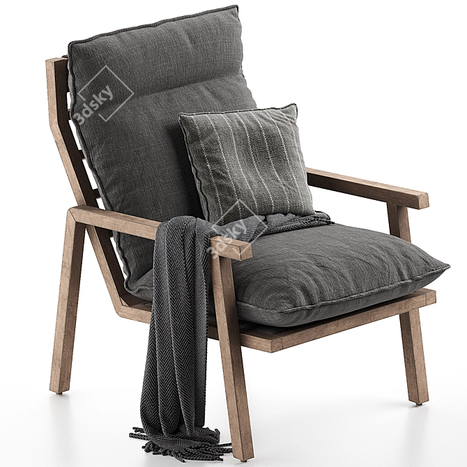 Stylish Stellan Armchair 2016 3D model image 3