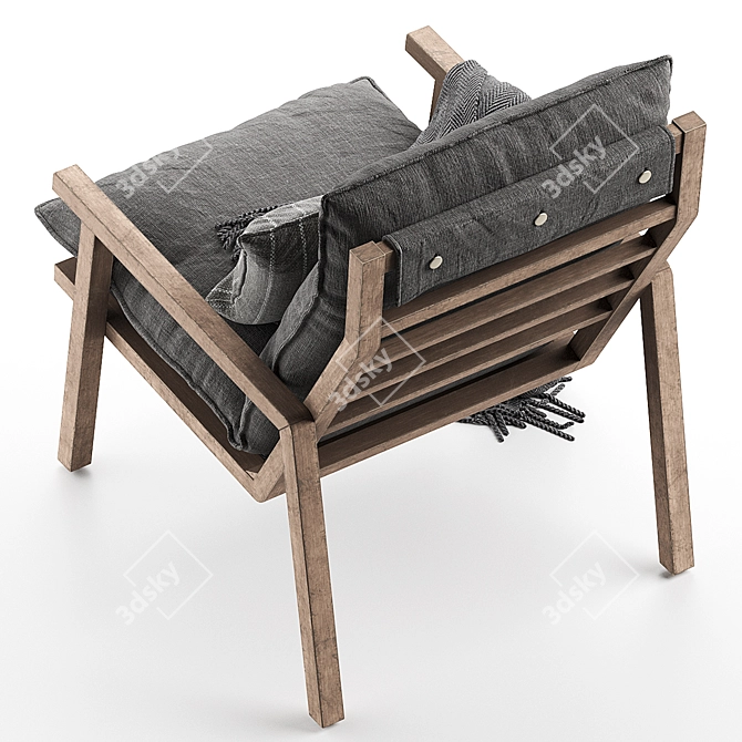 Stylish Stellan Armchair 2016 3D model image 4