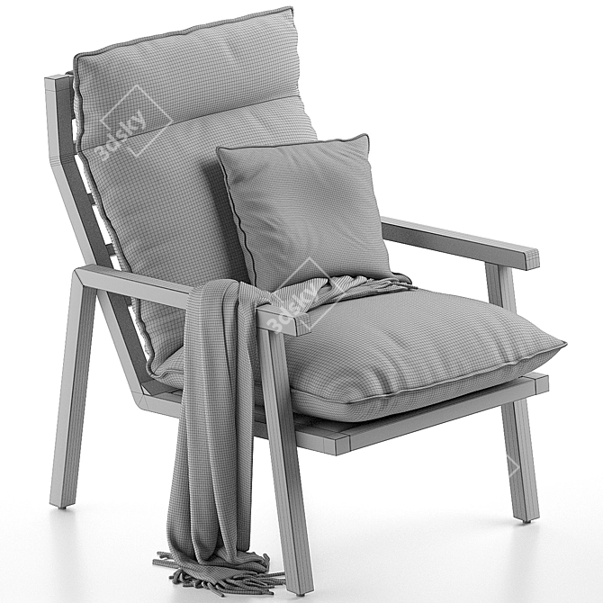 Stylish Stellan Armchair 2016 3D model image 7