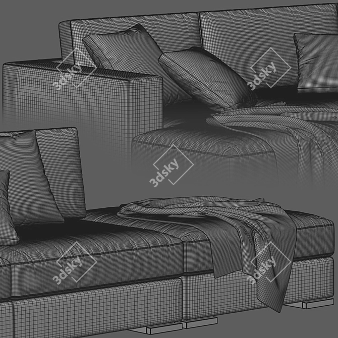 Modern Jesse Alfred Sofa Set 3D model image 3