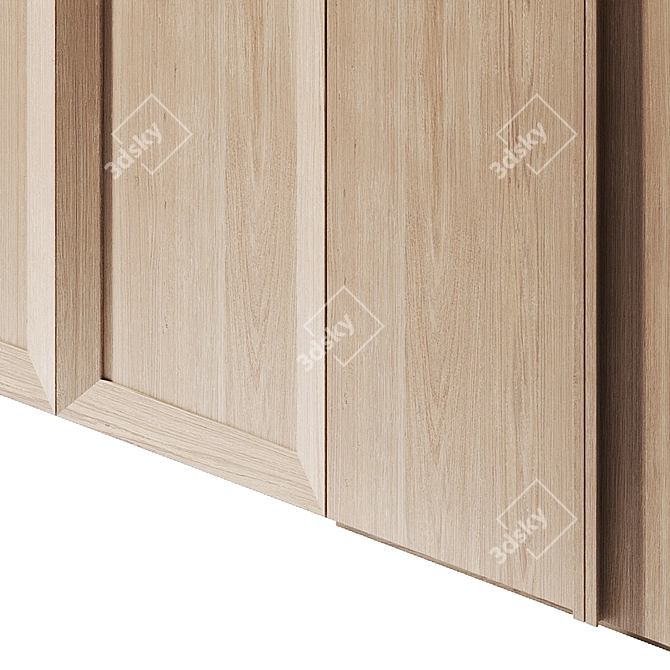 Oak Texture Furniture Set 3D model image 3