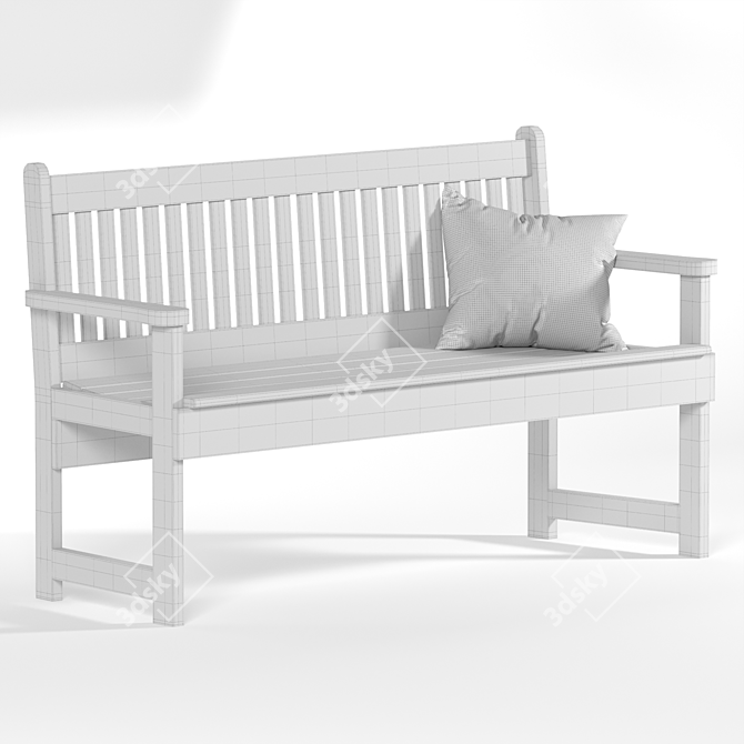 "Kensi Garden Bench D-10 3D model image 3