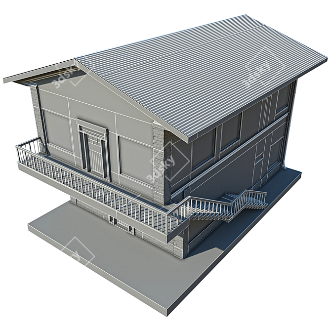  Architectural 3D Model House Render 3D model image 6