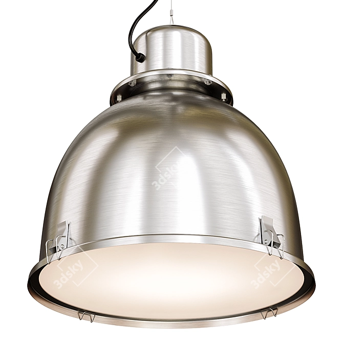 Sleek Stainless Steel Pendant Lamp 3D model image 2