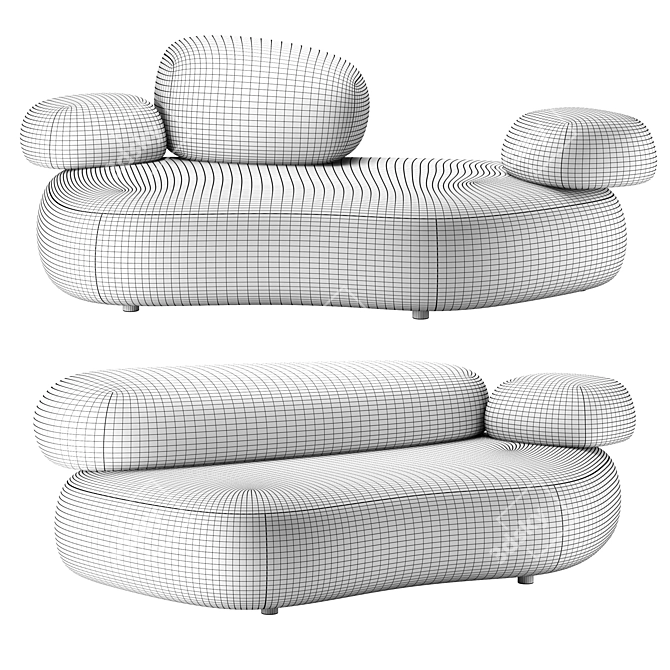  PEBBLE RUBBLE | Moroso Sofa Set 4 3D model image 4