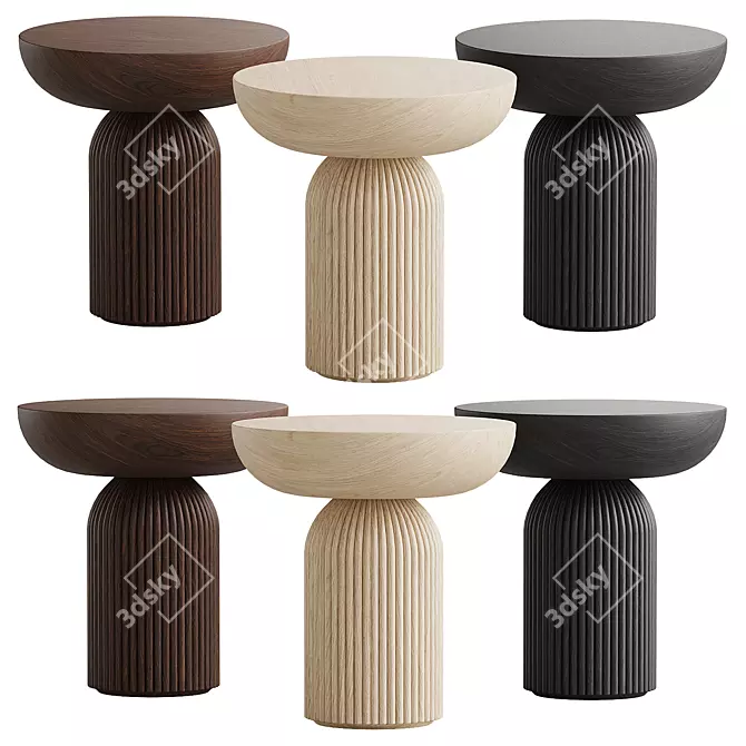 Ash Wood CONVESSO Coffee Table 3D model image 1