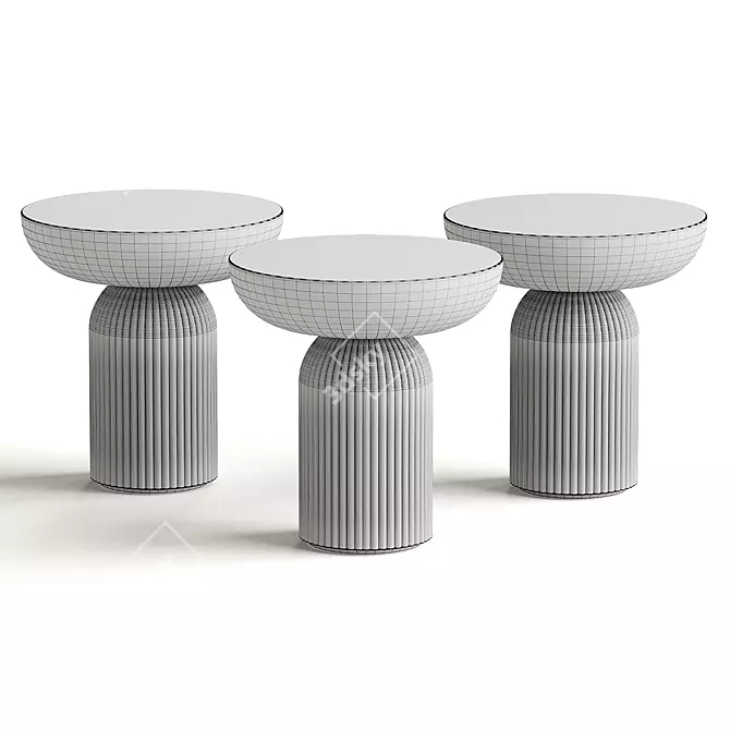 Ash Wood CONVESSO Coffee Table 3D model image 2
