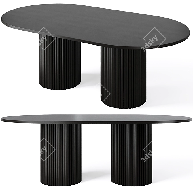 Edinburgh Dining Table with Kato Chair 3D model image 4