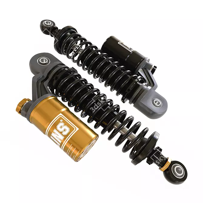 Premium OHLINS Blackline Piggyback Shocks 3D model image 3