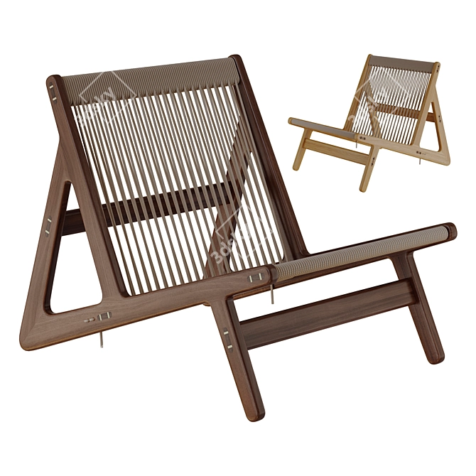 Gubi MR01 Initial Lounge Chair 3D model image 1