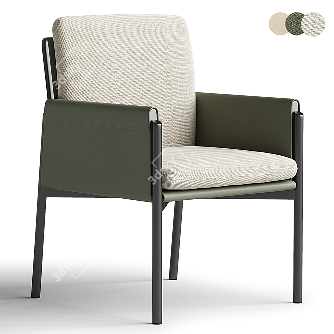 Ergonomic Zenit Chair by Turri 3D model image 1