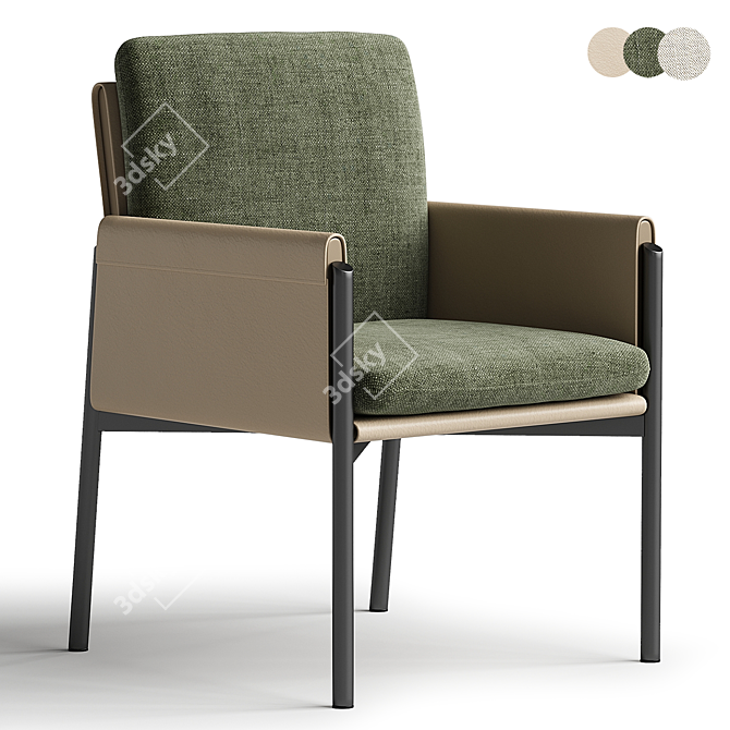 Ergonomic Zenit Chair by Turri 3D model image 3