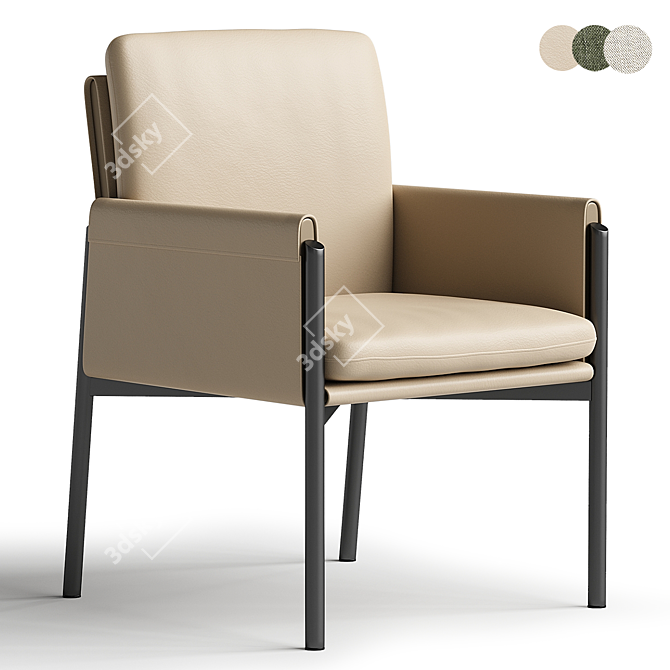 Ergonomic Zenit Chair by Turri 3D model image 4