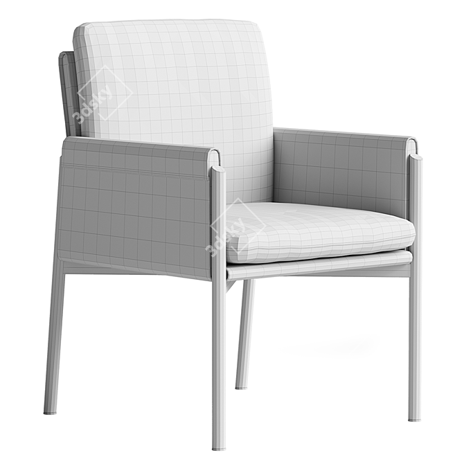 Ergonomic Zenit Chair by Turri 3D model image 5