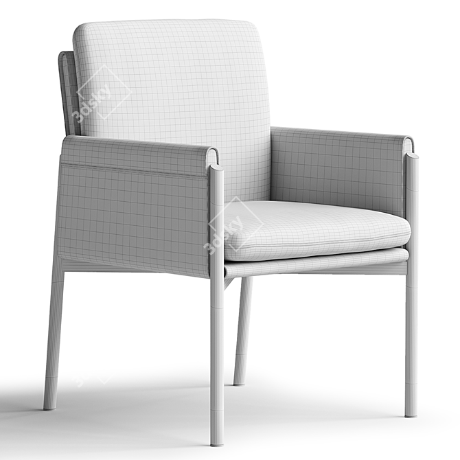 Ergonomic Zenit Chair by Turri 3D model image 6