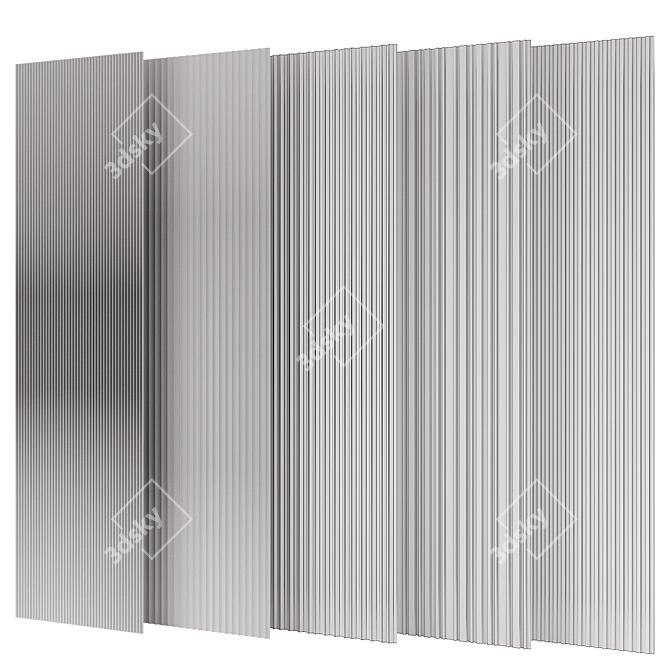 Customizable 3D Milled Panel Collection 3D model image 7