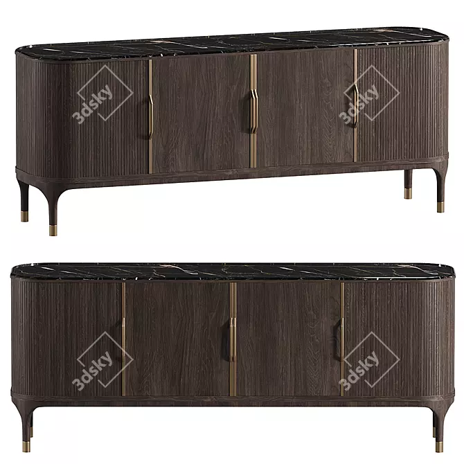 Elegant JOYCE Ash Sideboard Design 3D model image 1