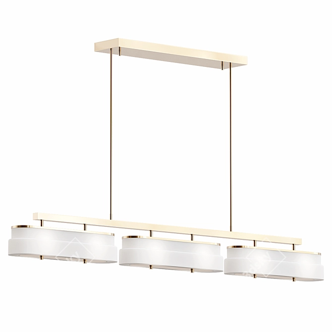 Elegant Spate Pendant Lamp 3D model image 1