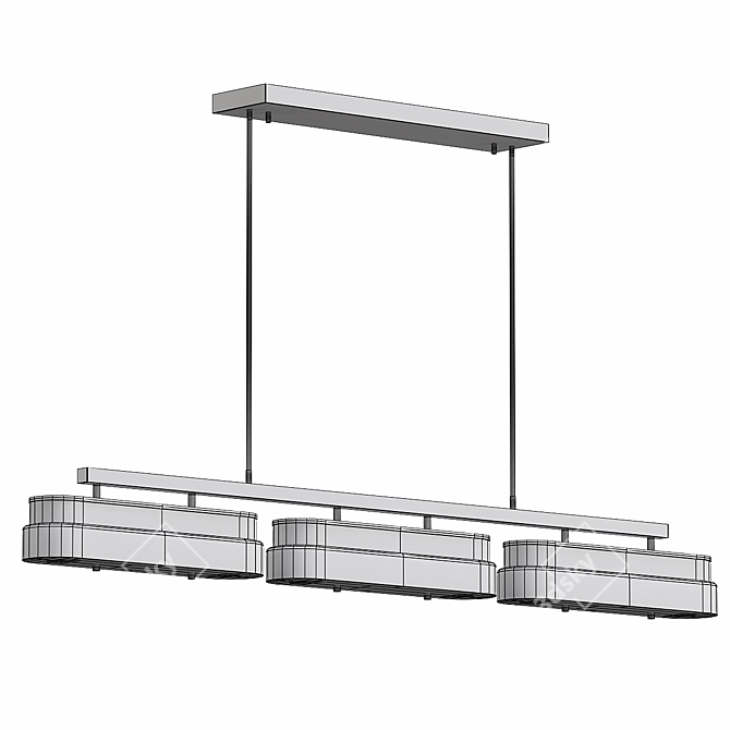 Elegant Spate Pendant Lamp 3D model image 3