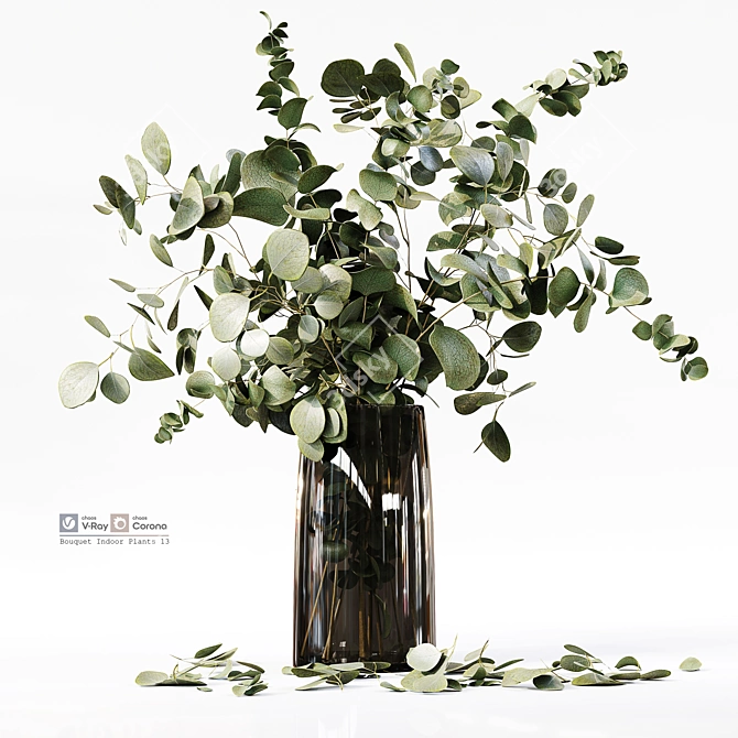 Exquisite Bouquet Indoor Plants 3D 3D model image 2