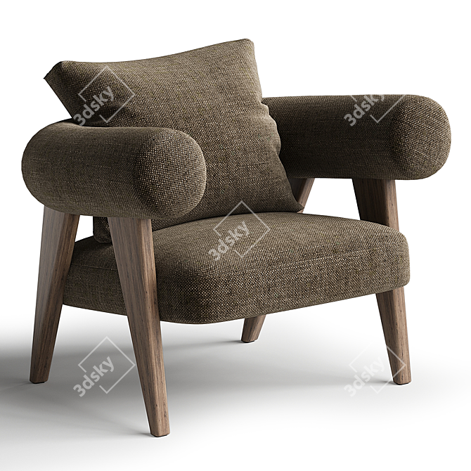 Luxury Ghibli Armchair Model 3D model image 4