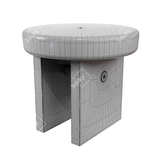 Golia Stool in Dual Tones 3D model image 4