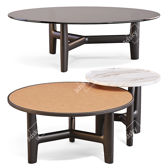 Modern Italian Coffee Table Set 3D model image 1