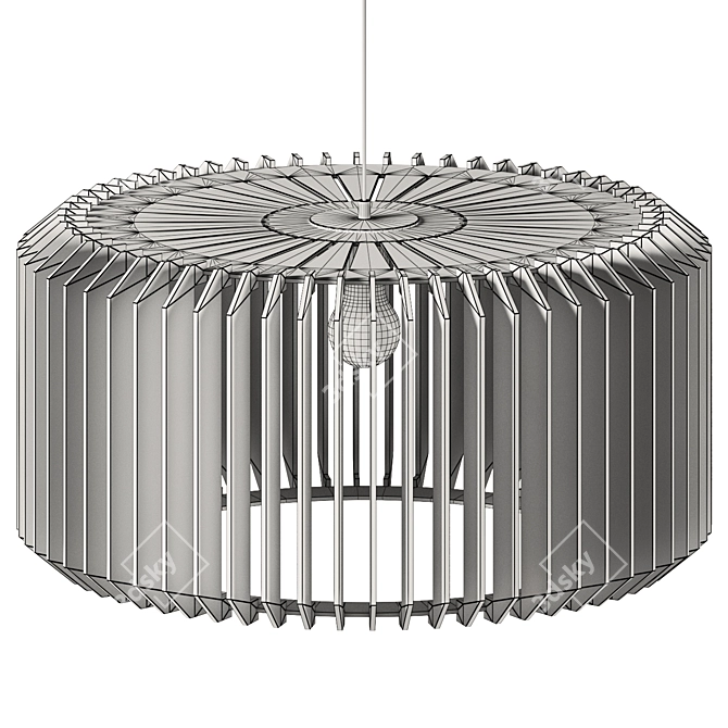 Nordlux Asti Wood Pendant Light 3D model image 3
