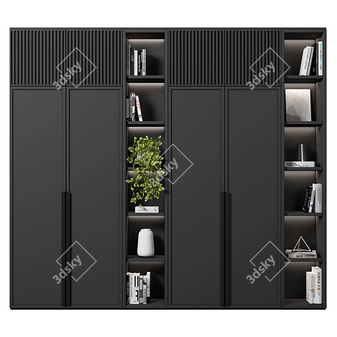 Modular Wardrobe & Shelving Set 3D model image 1
