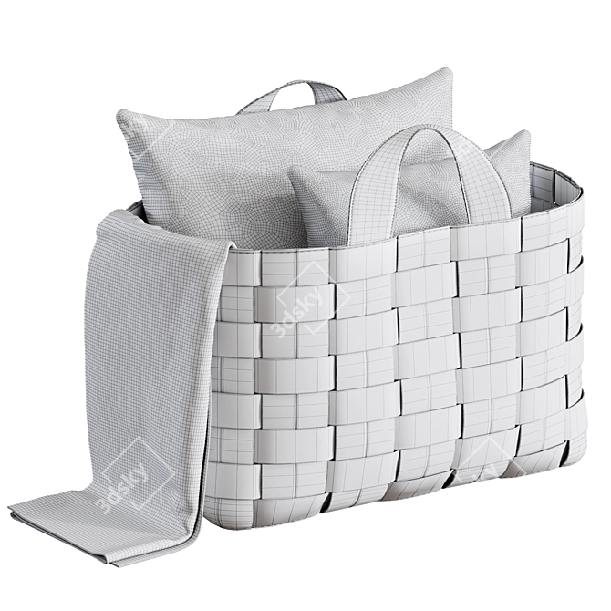 Molteni&C Boulogne Woven Basket 3D model image 4