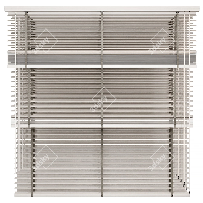 Folding Wooden Blinds Home Décor 3D model image 4