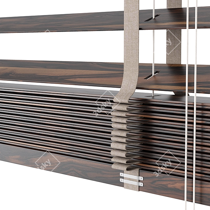 Wooden Blinds Set 21: 150cm & 100cm 3D model image 4