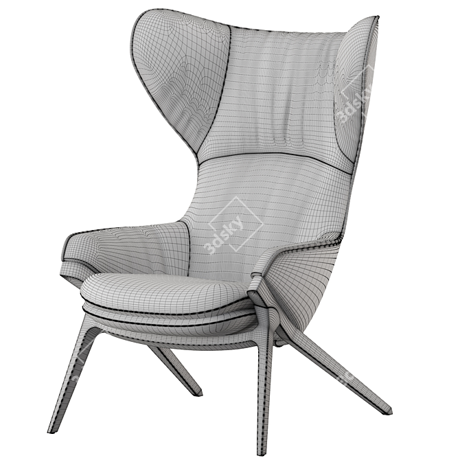 Modern Cassina P22 Armchair Model 3D model image 4