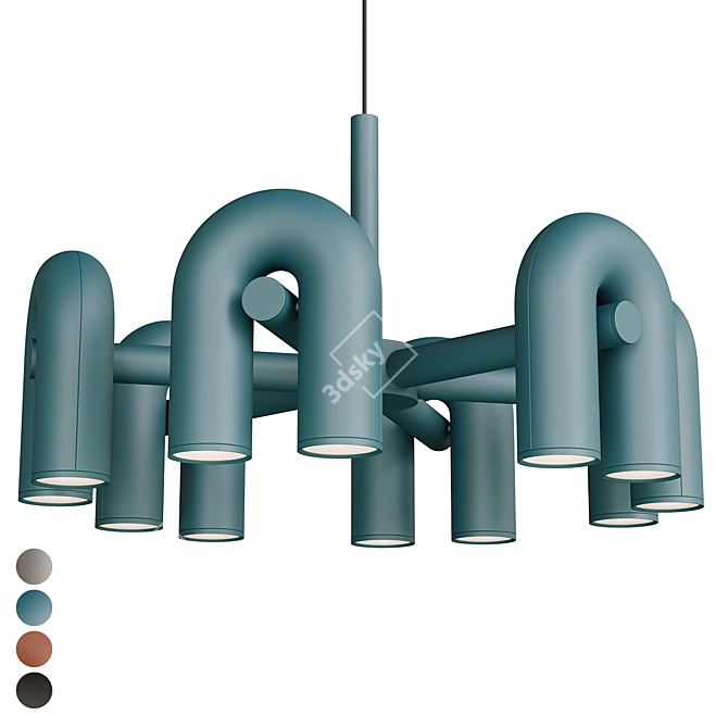 Elegant Fanny Chandelier Collection 3D model image 5