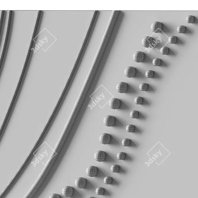 Stone Relief Art 3D Wall Decor 3D model image 7