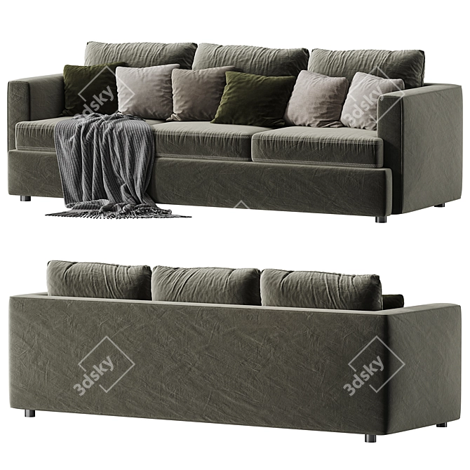 Elegant Lounge Grande Sofa Set 3D model image 3