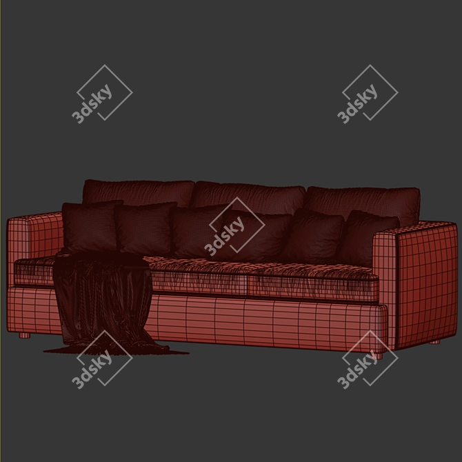 Elegant Lounge Grande Sofa Set 3D model image 4