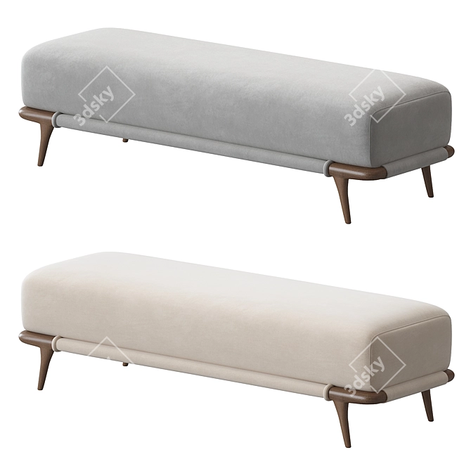Modern Flou Gaudi Bench 2014 3D model image 3