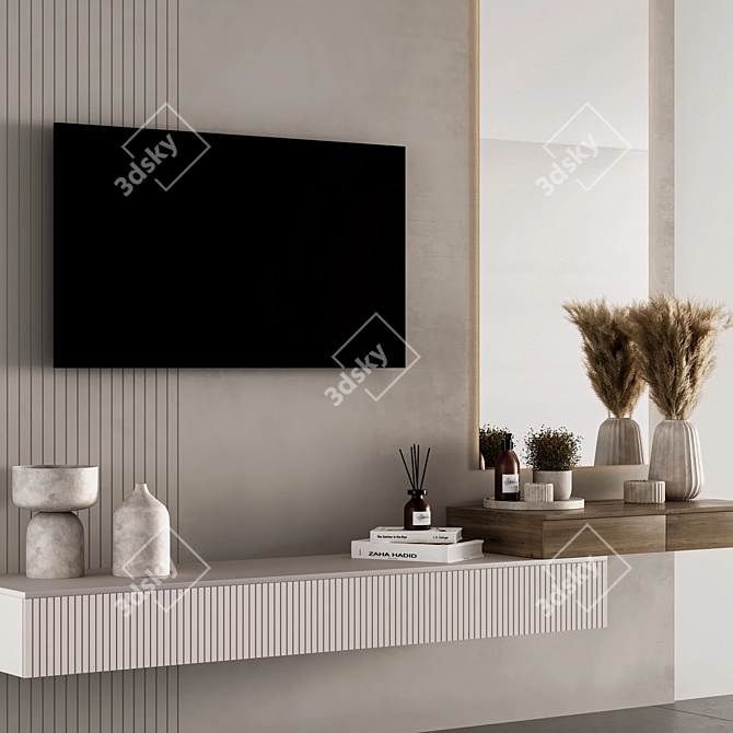 Modern Bedroom Furniture Set Contemporary 3D model image 3