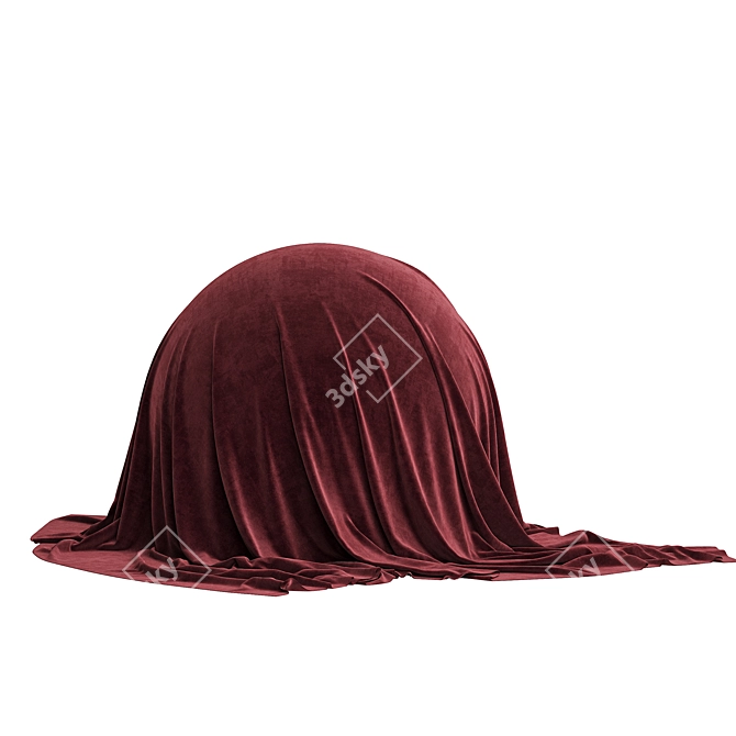 Luxury Velvet Fabric Material 3D model image 2