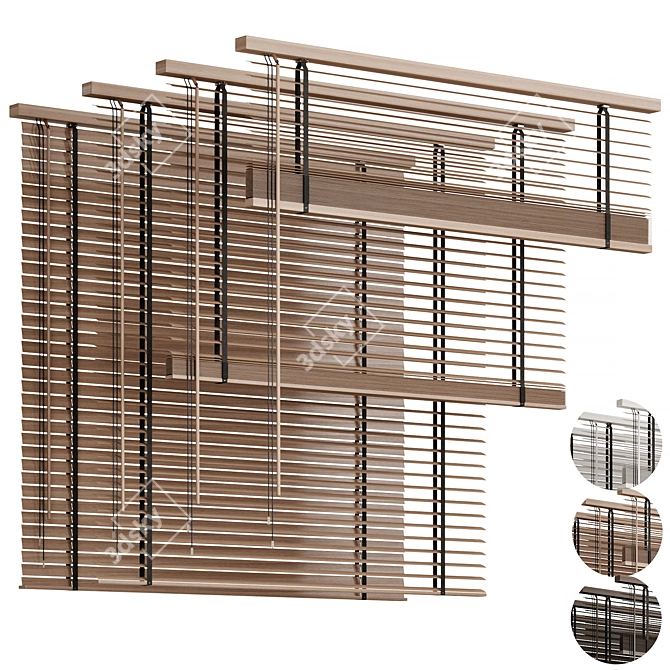 Folding Wooden Blinds 2015, 3D Model 3D model image 1